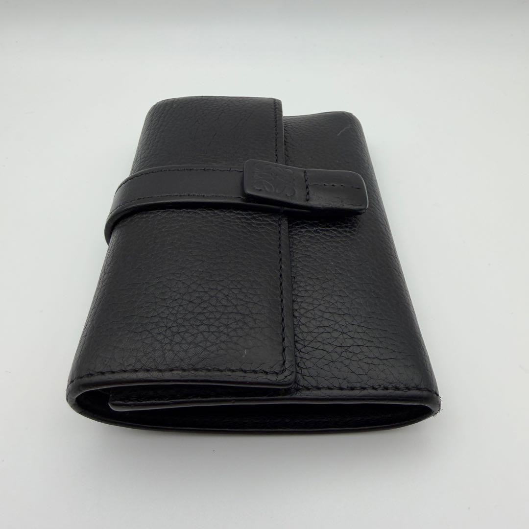 LOEWE ロエベ スモールバーティカルウォレット ファスナー 折財布 黒　美品