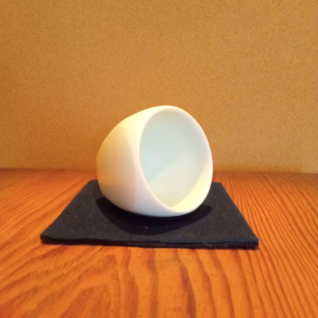 【真作】白瓷面取大振盃（特注制作品）前田昭博