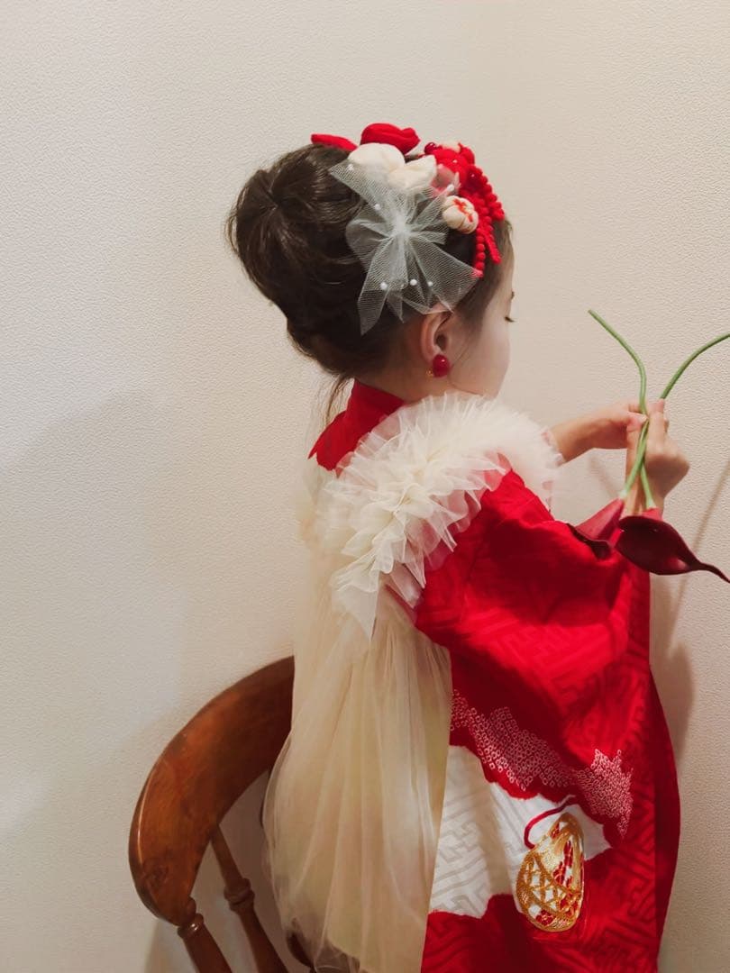 み*う様 七五三　七五三髪飾り　ヘッドドレス　着物髪飾り　リメイク髪飾り　028