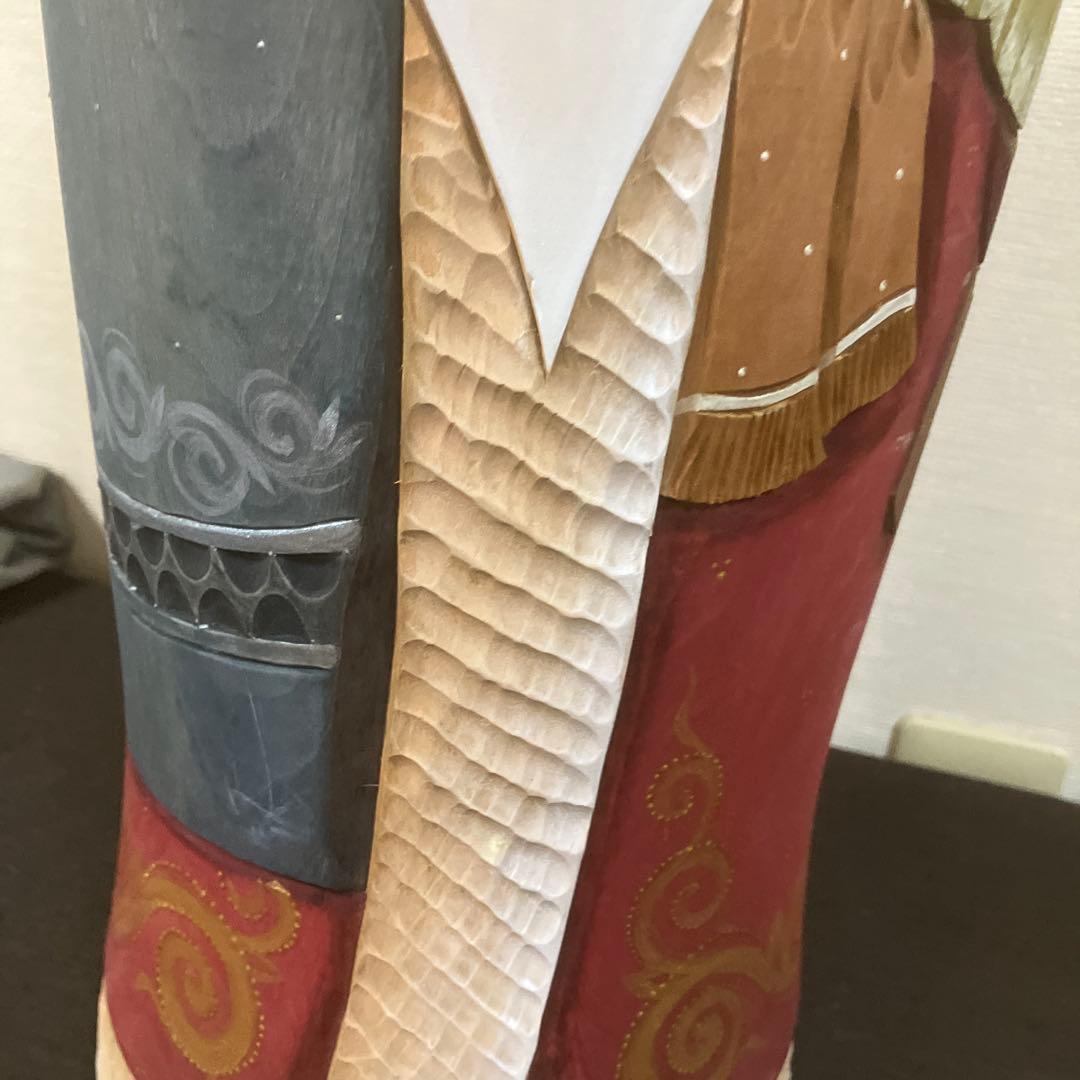 ロシア　手作り大きな木製サンタクロース　人形