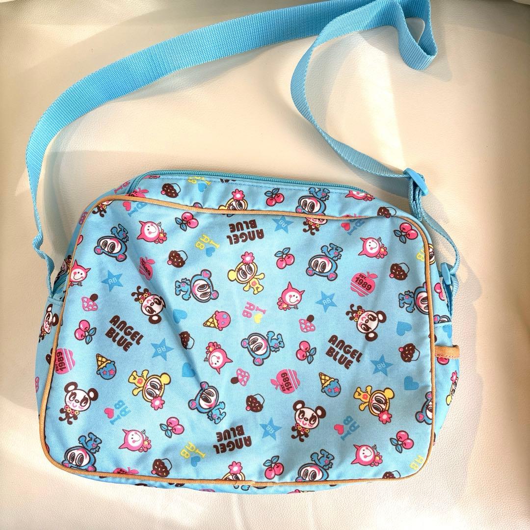 【中古】ANGEL BLUEの水色ショルダーバッグ