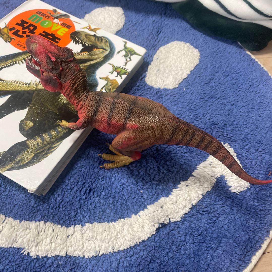 恐竜フィギュア6体セットとモササウルスと図鑑