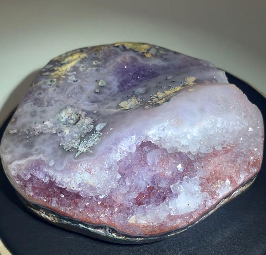 ピンクアメジスト　クラスター原石　1420グラム　置物