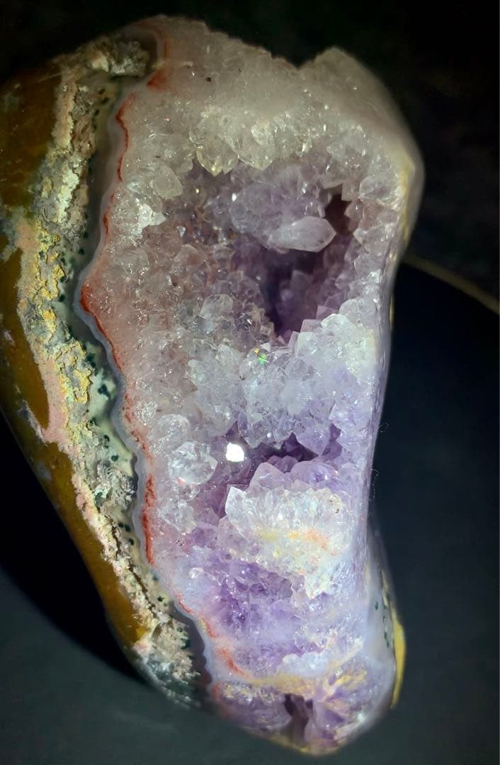 ピンクアメジスト　クラスター原石　1420グラム　置物