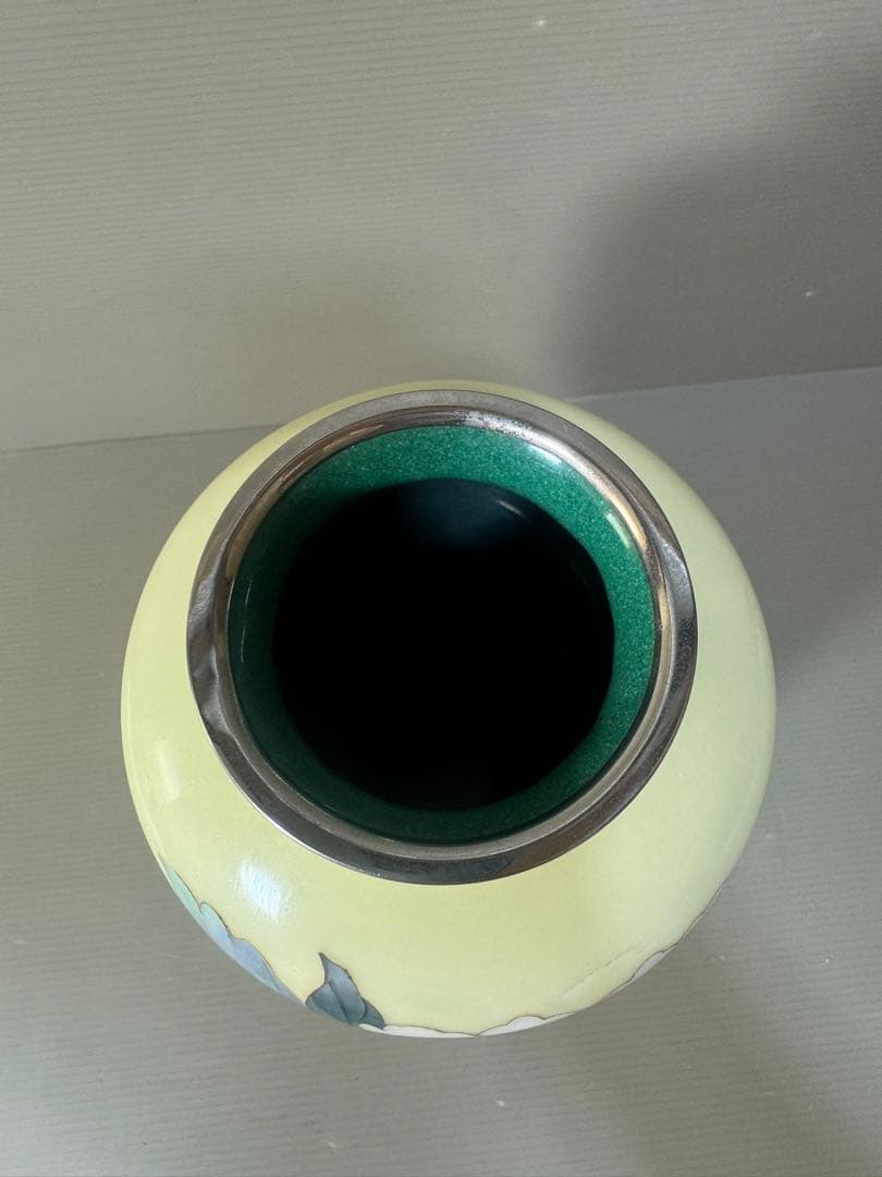 2458 七宝焼　景泰藍　琺瑯　花瓶