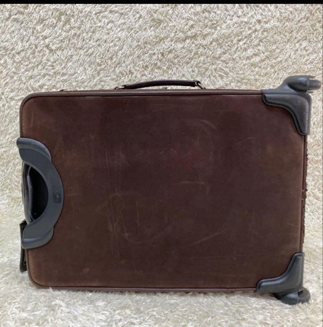 こ*め様 【LOEWE】キャリーケース　アナグラム　スムースレザー　焦茶色　大容