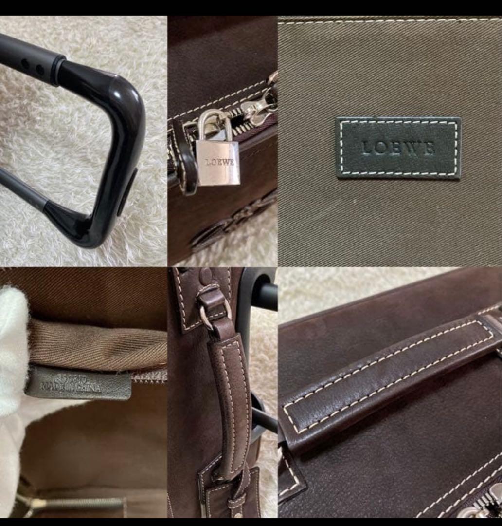 こ*め様 【LOEWE】キャリーケース　アナグラム　スムースレザー　焦茶色　大容