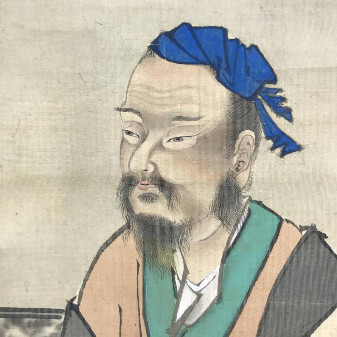 岳麟/人物図/双幅/高士人物/掛軸/名家伝来/AE-212