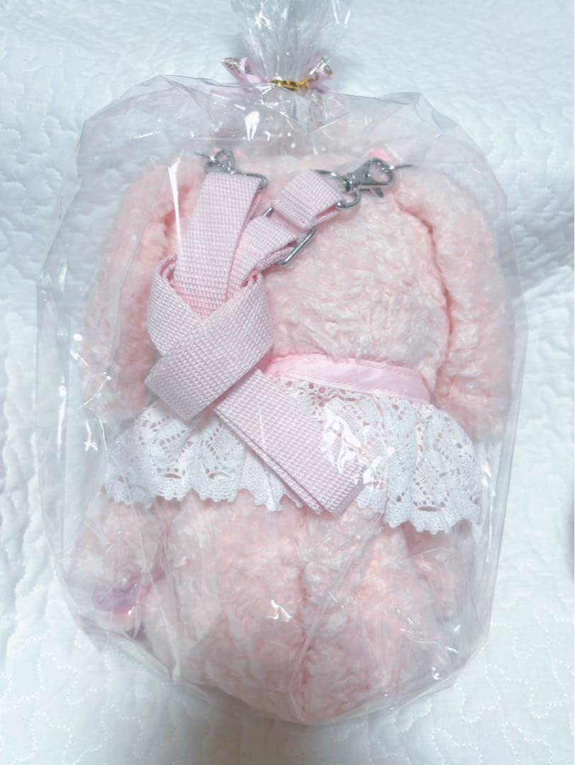 【新品】うさくみゃポシェット ピンク ピンクリボン