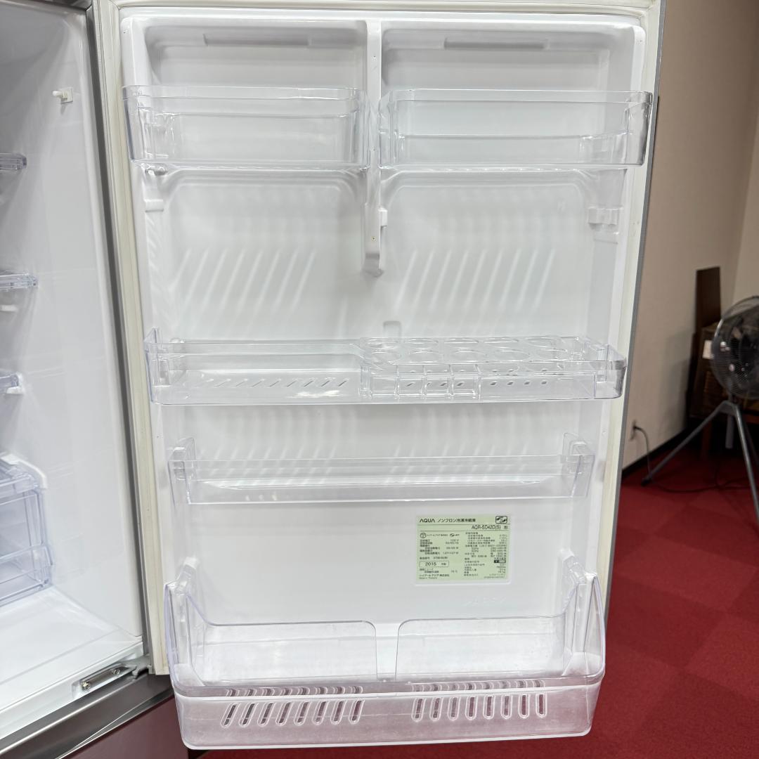 東京23区送料無料　美品アクア2015年製　5ドア415L　洗浄/除菌済み