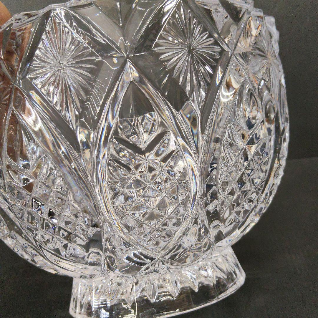 お値下げ 義山 水指 水崎長寿 ギヤマン 茶道具 共箱 切子水指 塗蓋