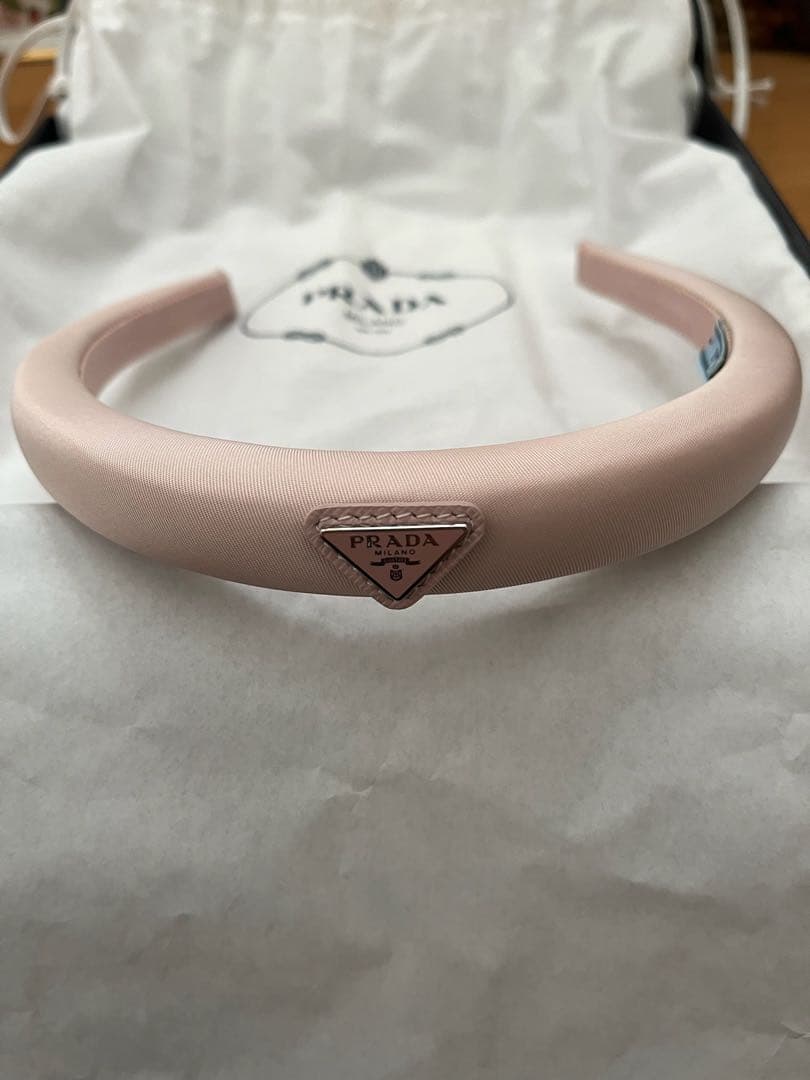 PRADA Re-Nylon ヘッドバンド ピンク　カチューシャ