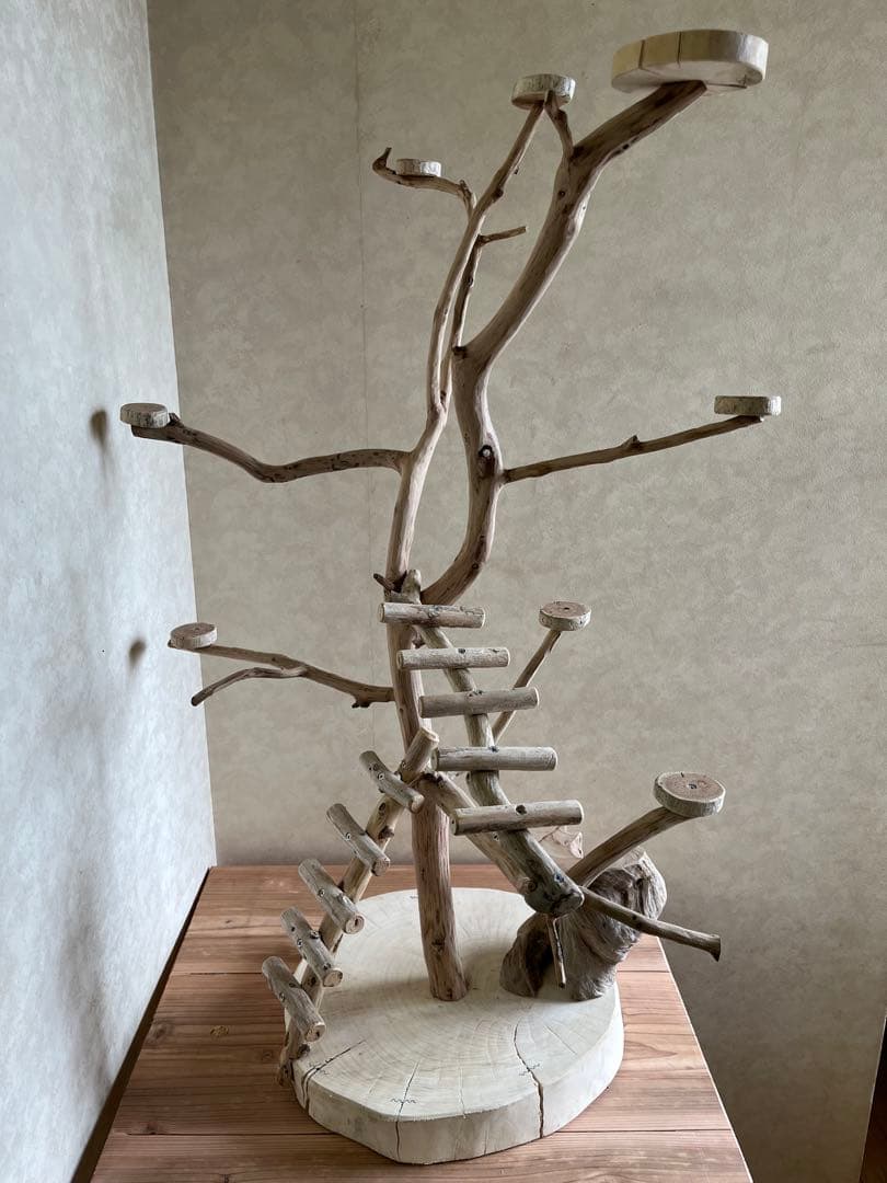 鳥インコ止まり木 流木バードアスレチックタワー型 特大サイズバードジムバードトイ