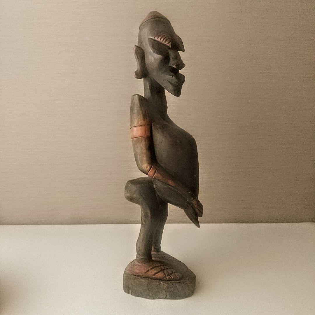 【驚異の人体表現】ヴィンテージ アフリカ彫刻 45cm プリミティブアート