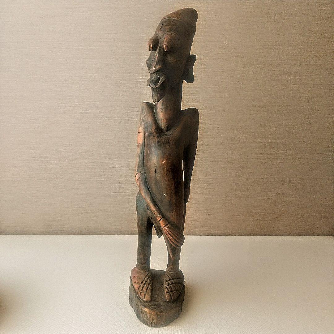 【驚異の人体表現】ヴィンテージ アフリカ彫刻 45cm プリミティブアート