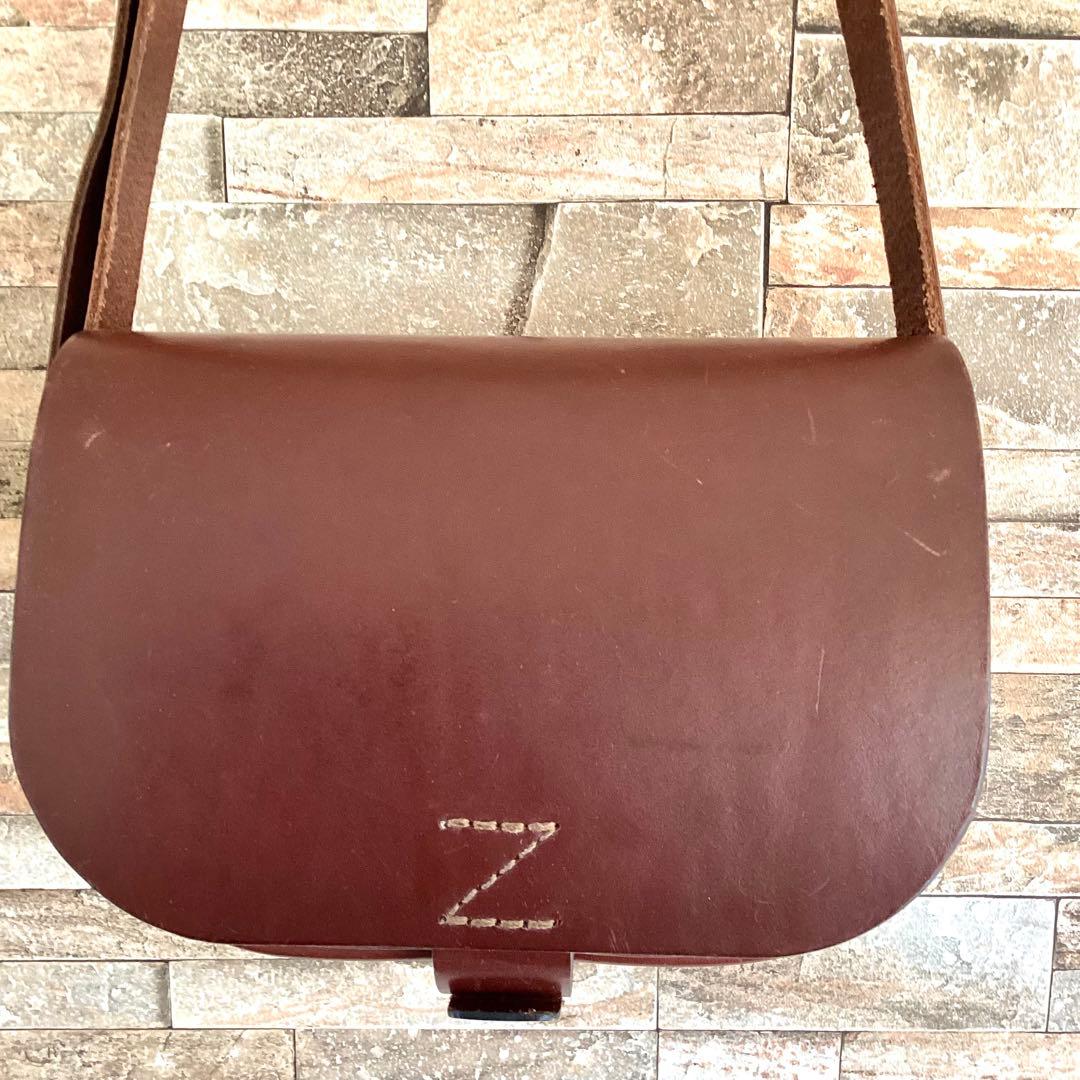 HERZ ラティーゴレザー　 フラップショルダーバッグ　CP-80 チョコ