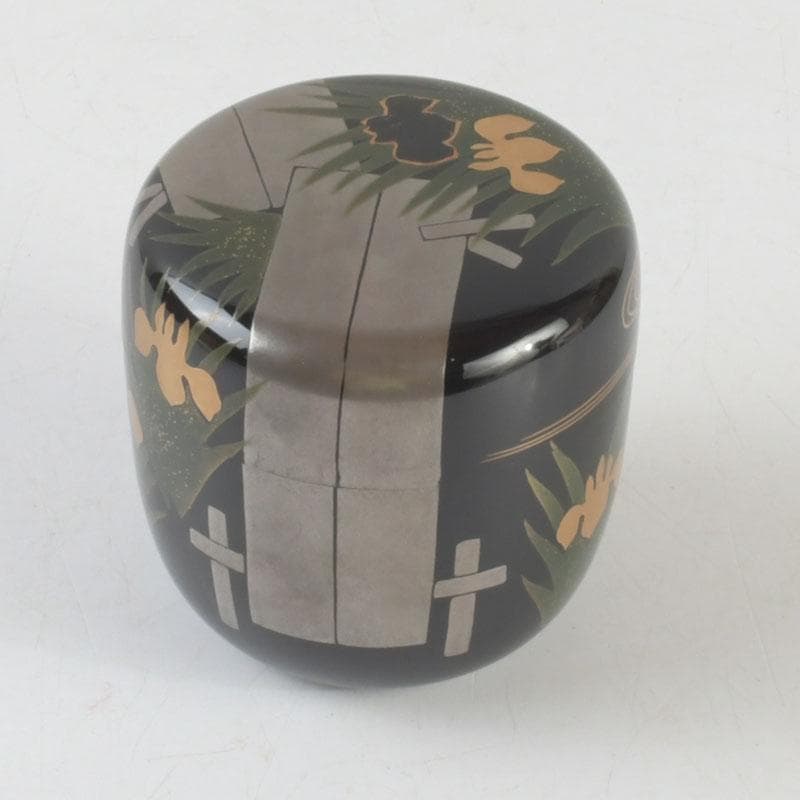 茶道具　輪島塗　花草蒔絵　春風　棗　共箱　V　9460