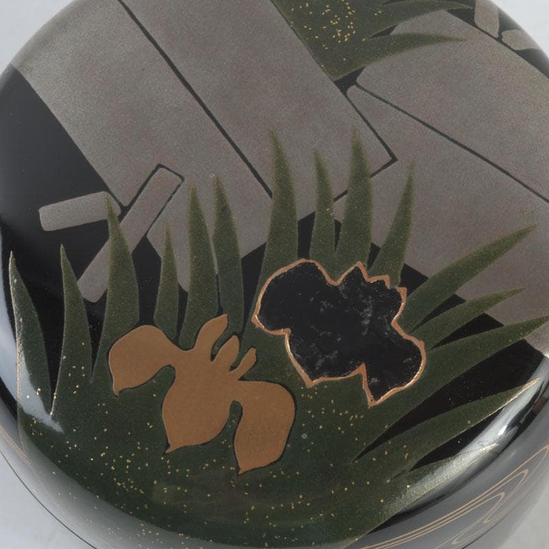 茶道具　輪島塗　花草蒔絵　春風　棗　共箱　V　9460