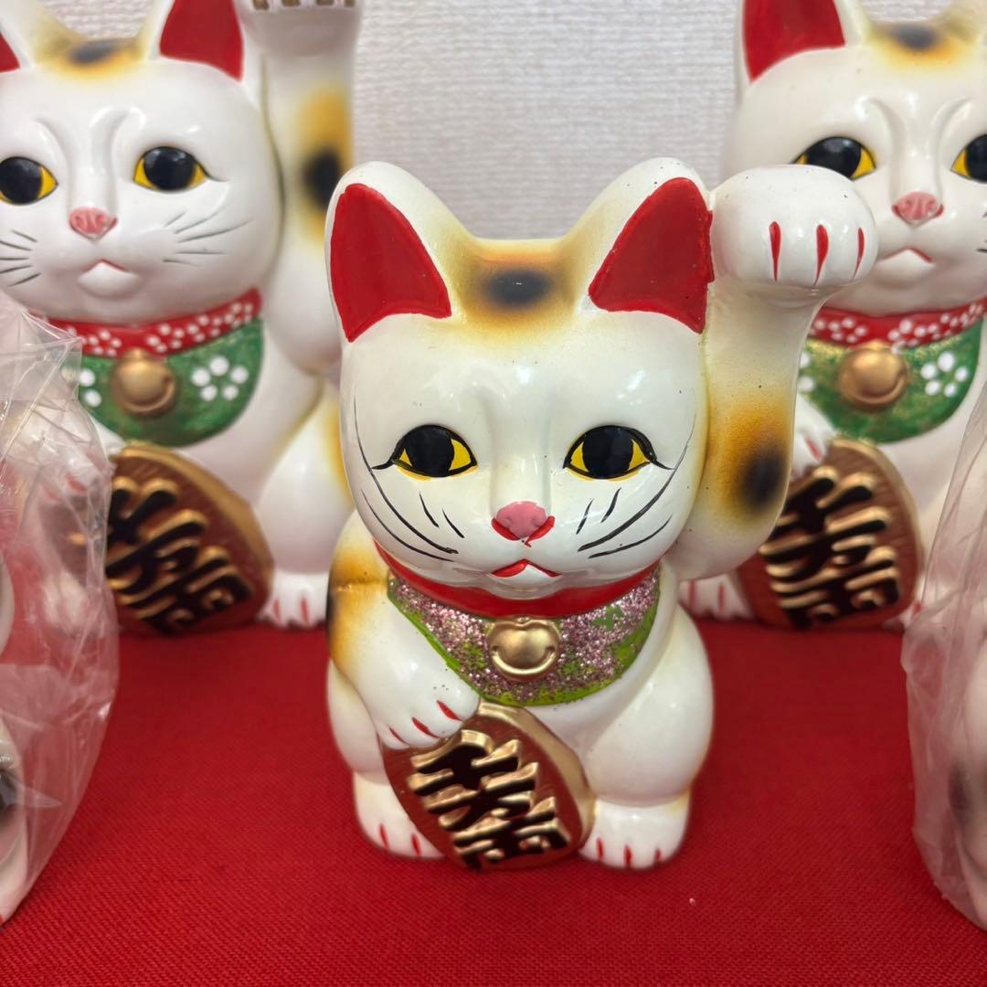 確認用招き猫 5つまとめ売りお買い得‼︎未使用箱付き‼︎ ①