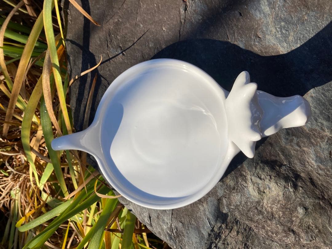 ヨーロッパ製　牛のチーズ皿　白磁　陶器皿La Porcellana Bianca