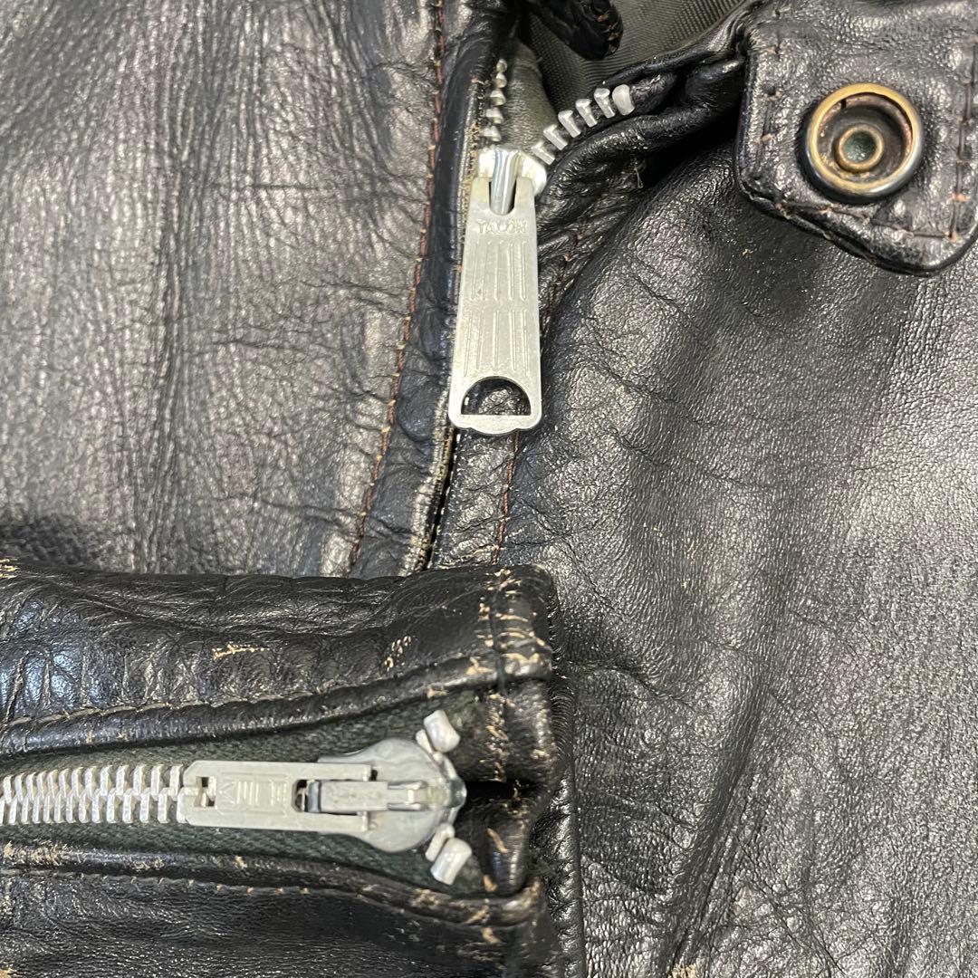 Brooks シングル ライダース レザーJK 40 ビンテージ vintage