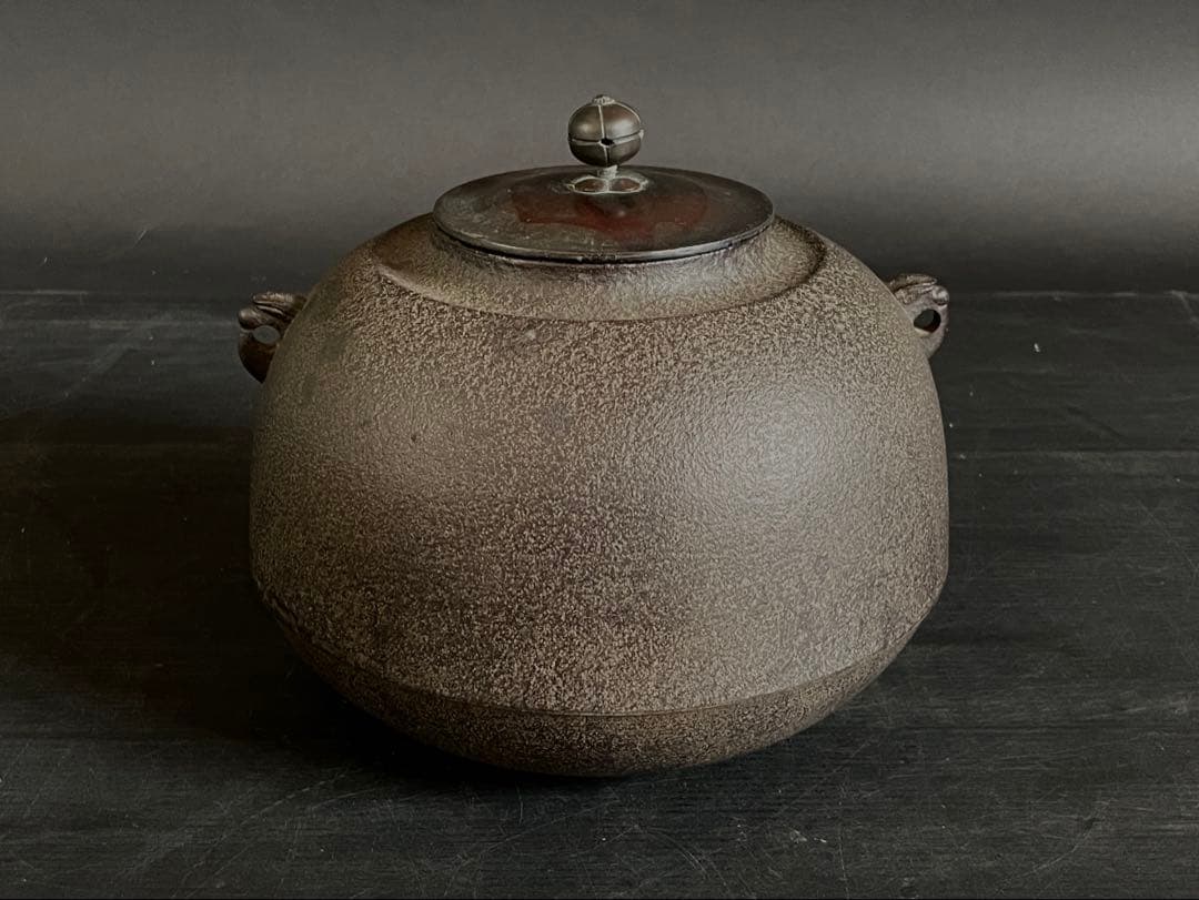 「母」 田口釜 人間国宝 高橋 敬典 共箱 茶道具 炉釜 （115あ①）