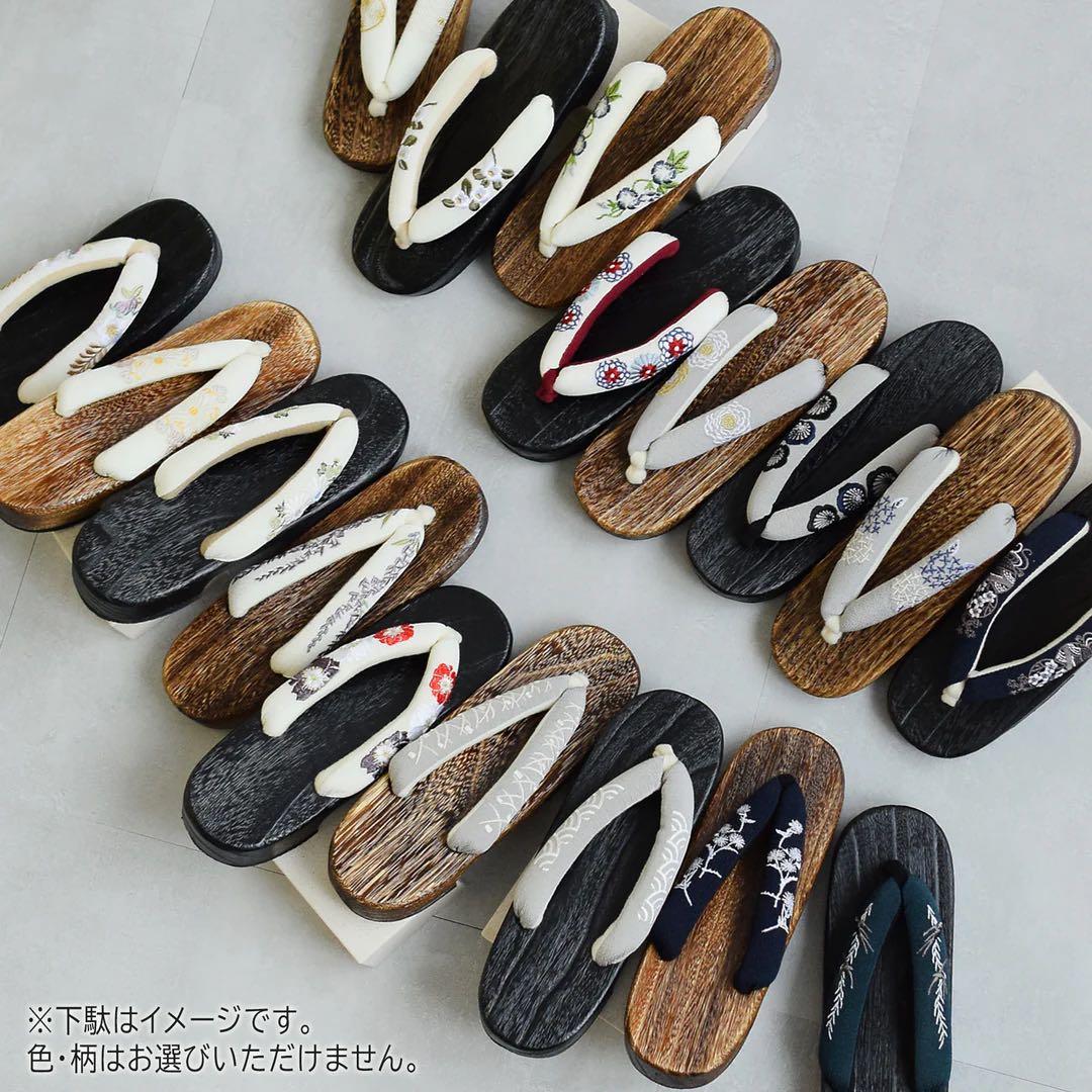 utatane ブラウンの菊づくし 浴衣・帯・下駄セット 即購入可◎早い者勝ち!