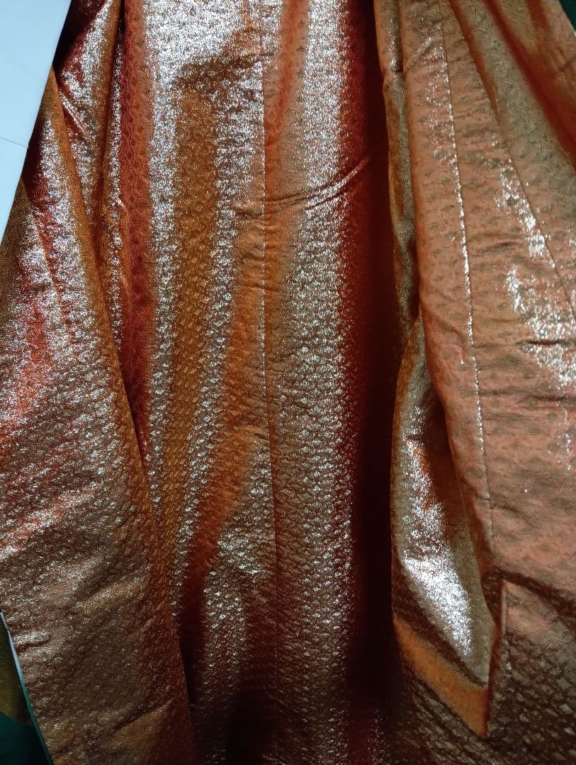 海外コレクター向きＪAＰAＮジャパン日本女性用特大雅金襴豪華刺繍鶴絵図柄和装着物