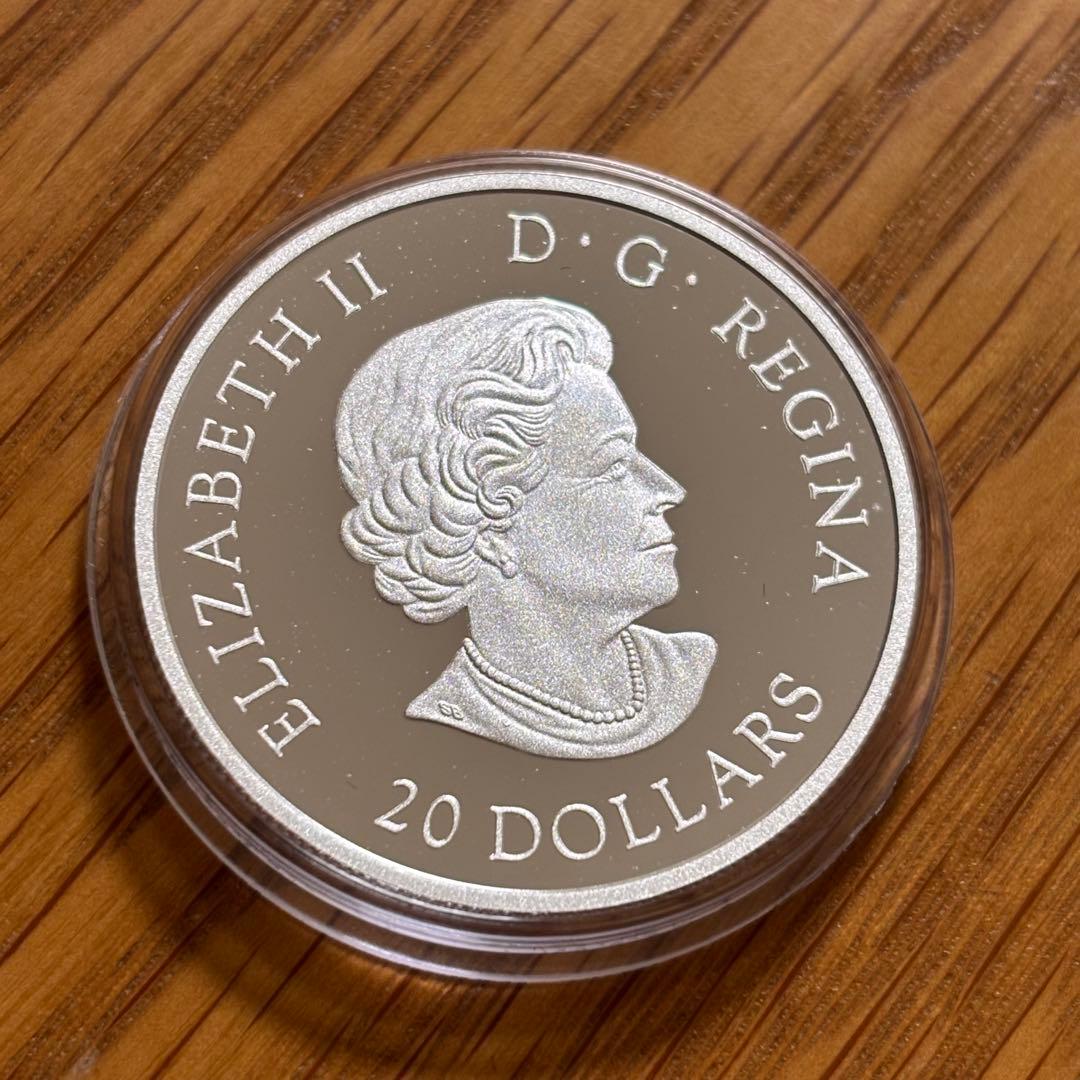 在庫残り1！【カナダ銀貨】Sky Wonders Light Pillars