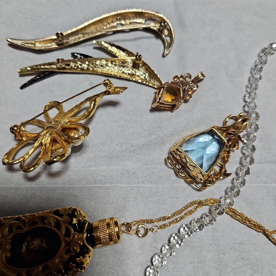 ヴィンテージ　ブローチ　トップ　ネックレス