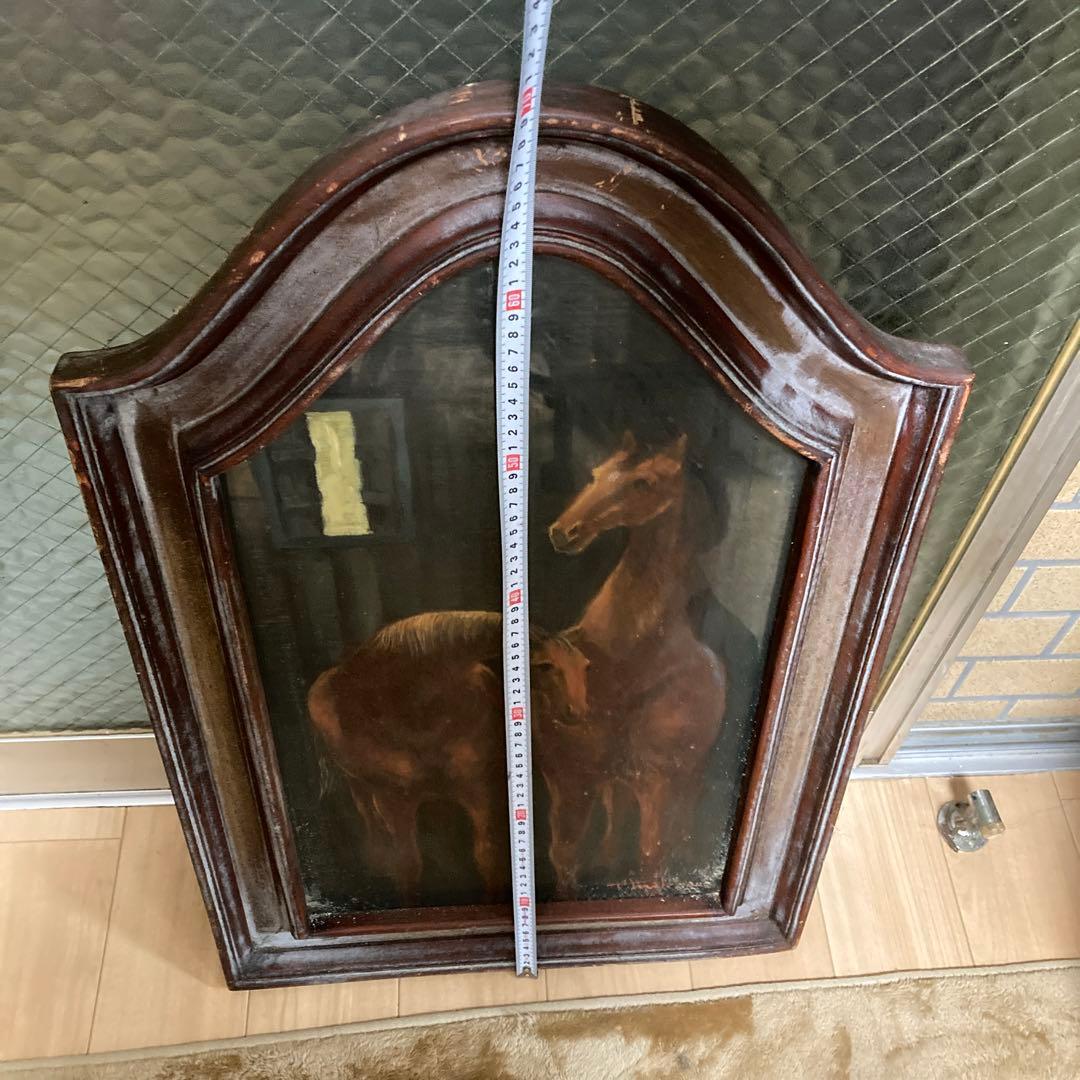 三上亨　額もこだわりの額で馬の油彩です