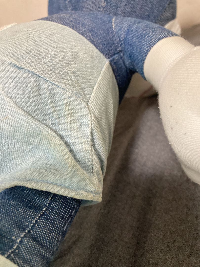 ヴィンテージ　非売品　ミッキー ミニー ぬいぐるみ デニム風 約40cm