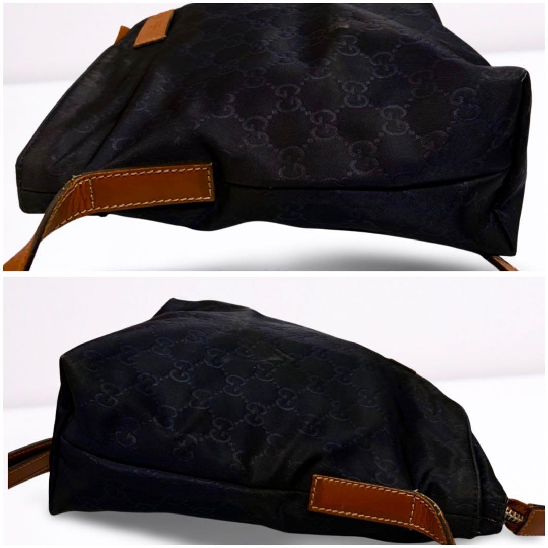 【正規品】グッチ GUCCI GG柄 ショルダーバッグ ネイビー 袋付 男女兼用