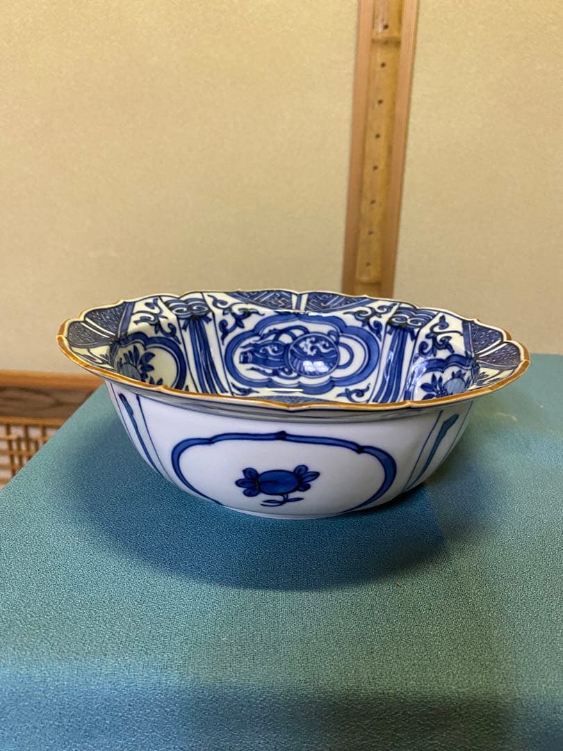 茶道具/染付兜鉢 一対 五山窯 林淡幽