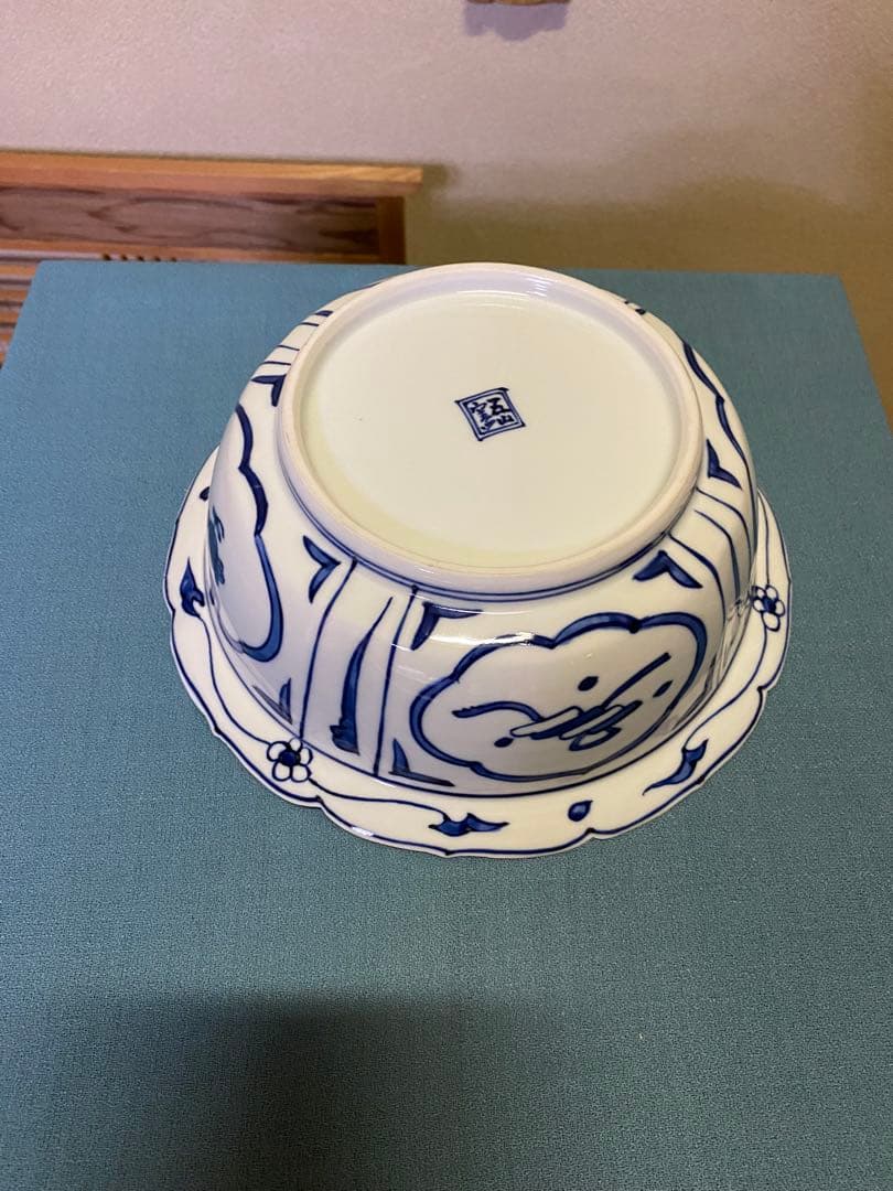 茶道具/染付兜鉢 一対 五山窯 林淡幽