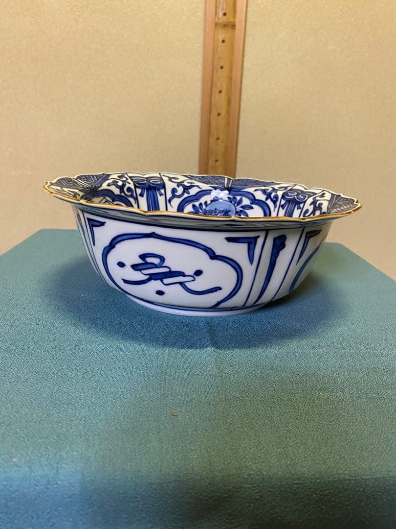 茶道具/染付兜鉢 一対 五山窯 林淡幽