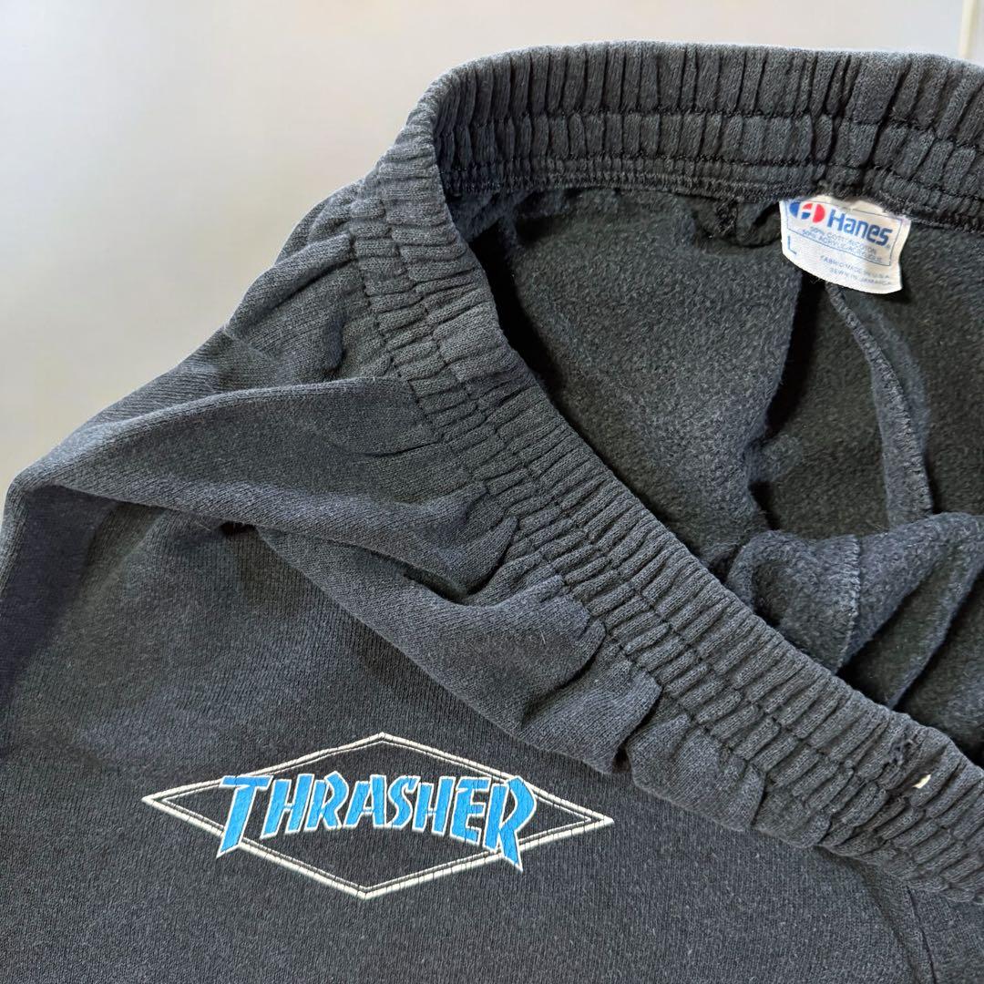 80sHanesボディーTHRASHER MAGAZINEスウェットハーフパンツ