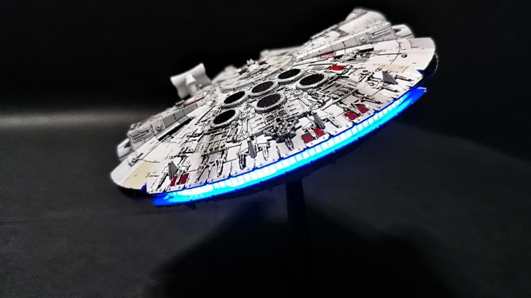 ミレニアムファルコン 角アンテナ仕様　 電飾改修 塗装済 完成品 1/350