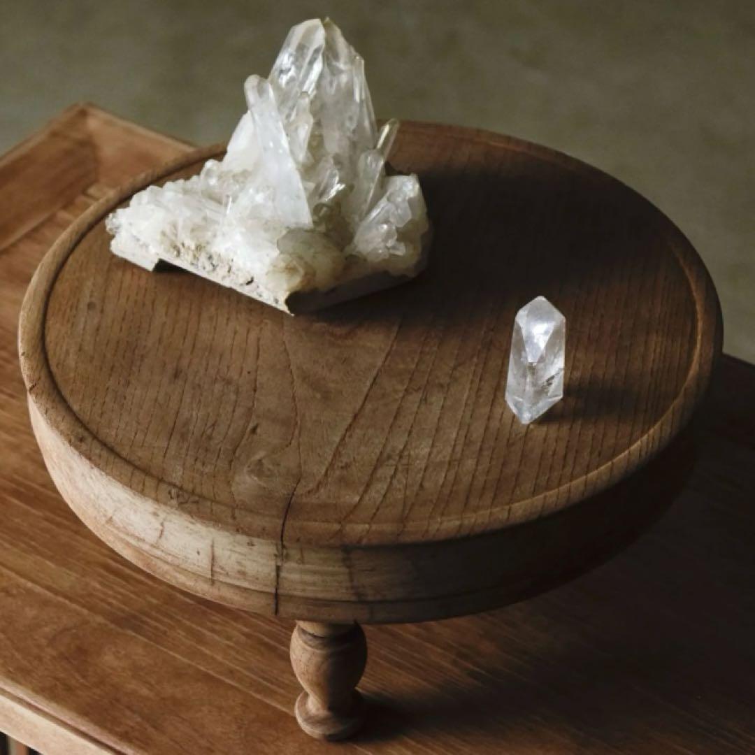 アンティーク レトロ 総欅の小振りな展示台 pejite益子 小家具 ペジテ