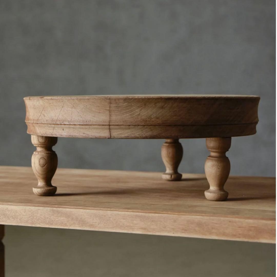 アンティーク レトロ 総欅の小振りな展示台 pejite益子 小家具 ペジテ