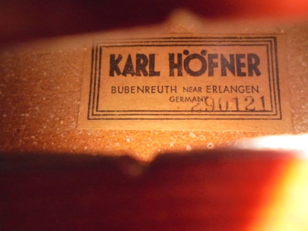 AKa6797　KARL　HOFNER　カールヘフナー　バイオリンGERMANY