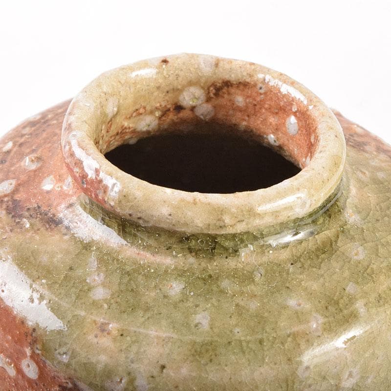 茶道具　信楽焼　瑞峰造　肩衝茶入　仕覆付　共箱　V　6875