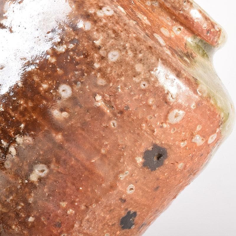 茶道具　信楽焼　瑞峰造　肩衝茶入　仕覆付　共箱　V　6875