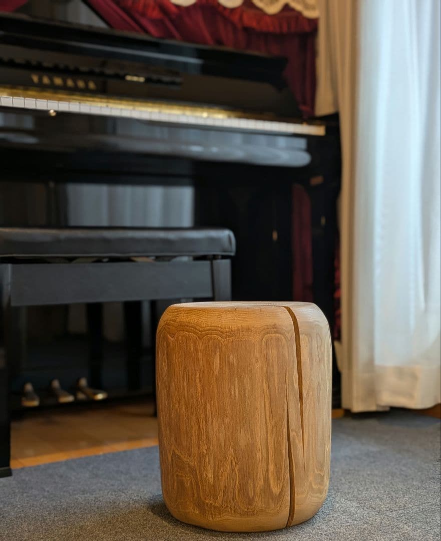 栗　天然木　丸太　椅子　スツール 高さ約33.5㎝