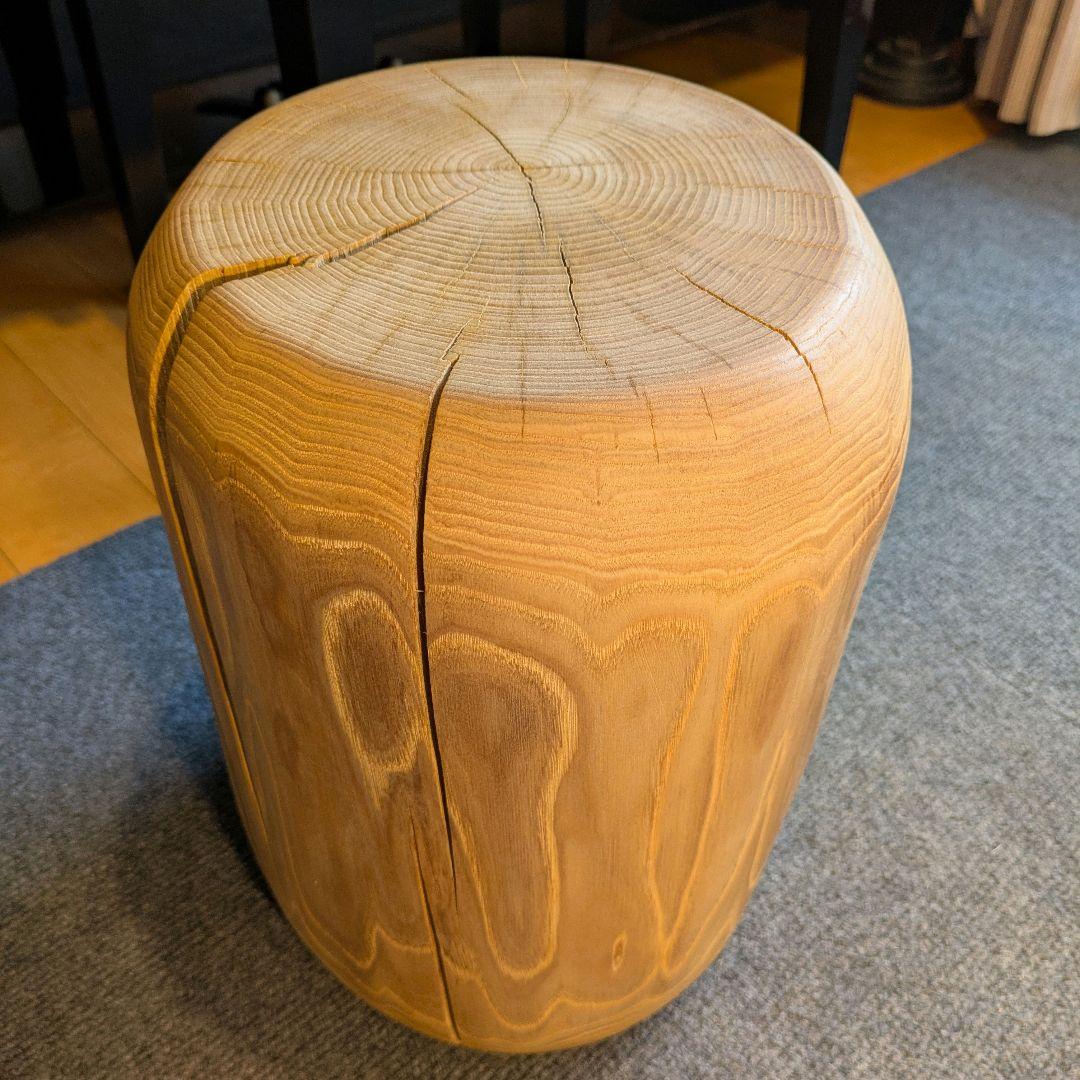 栗　天然木　丸太　椅子　スツール 高さ約33.5㎝