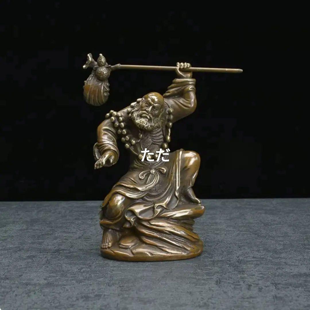 銅器 仏像 達磨祖師銅像 羅漢達磨仏像 彫刻 置物 開運 風水 工芸品 装飾品