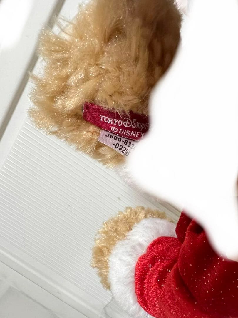 ダッフィー、シェリーメイのぬいぐるみ、ディズニーワールド、ポーチ（クリスマス）