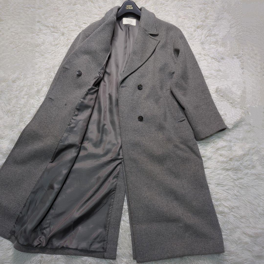 【美品】ジャーナルスタンダードレリューム チェスターコート ウール グレー XL