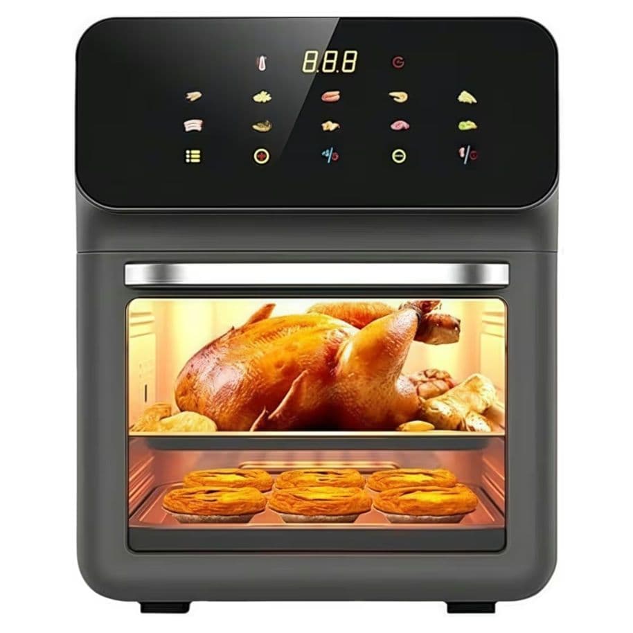 多機能ノンフライヤー スタイリッシュ　10L ブラックグレー