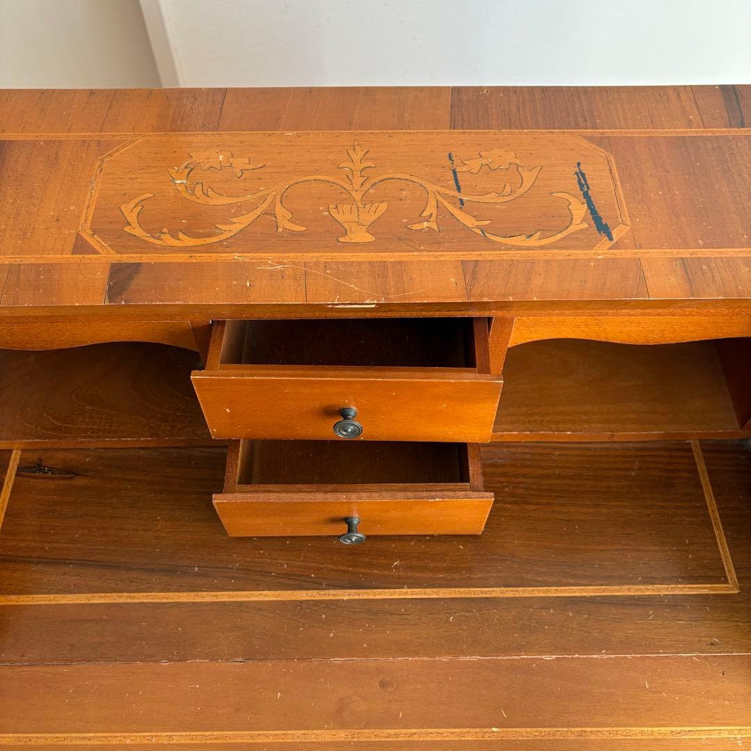 ヴィンテージ　イタリア製　ライティングビューロー　チェスト